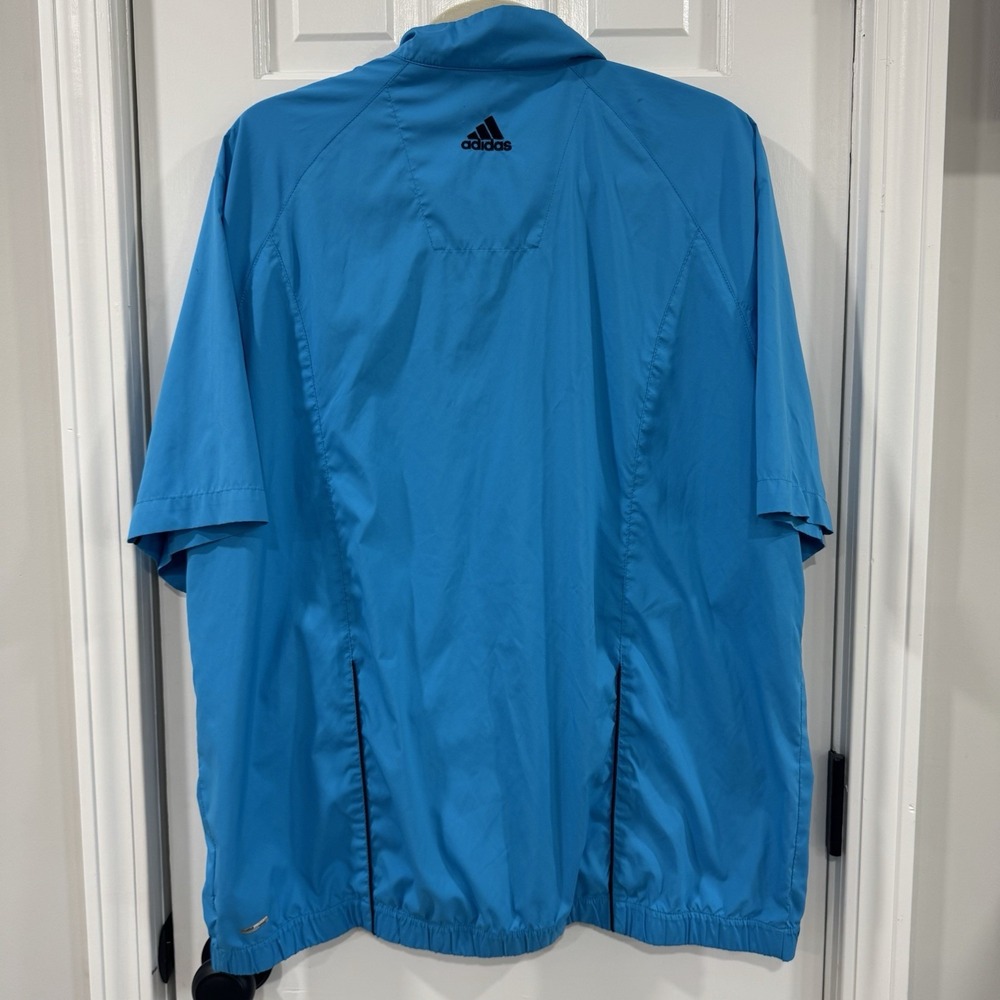 Adidas Golf Climaproof Wind Shirt Men Large Blue 1/4 Zip Bay Hills Club - Picture 8 of 11